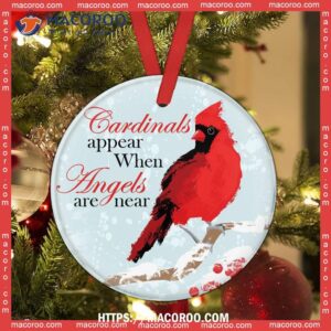 cardinal angels are near circle ceramic ornament cardinal christmas decorations 1