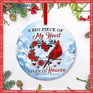 cardinal big piece of my heart circle ceramic ornament hallmark cardinal ornament 1