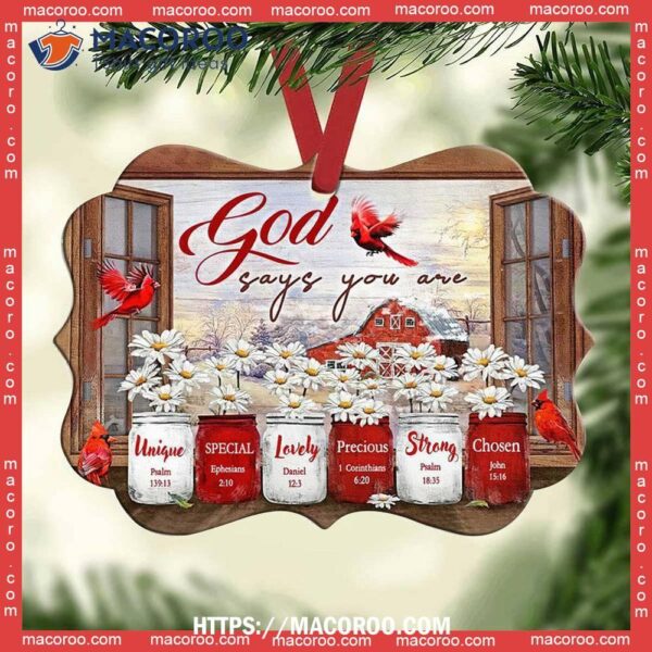 Cardinal Birds God Says You Are Metal Ornament, Hallmark Cardinal Ornament