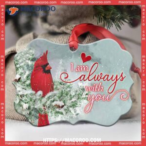 cardinal i am always with you lover metal ornament red cardinal christmas decorations 1