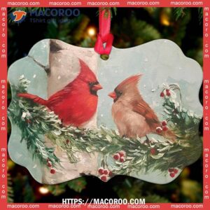 cardinal lover couple style metal ornament cardinal bird ornaments 2