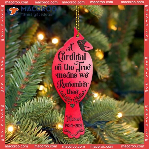 Cardinal On The Tree-shaped Christmas Acrylic Ornament