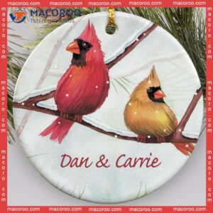 Cardinal’s Custom Name Christmas Ceramic Ornament