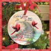 Cardinal Those We Love Circle Ceramic Ornament, Cardinal Decorations
