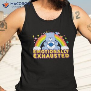 care bears emotionally exhausted rainbow mad bear logo shirt tank top 3