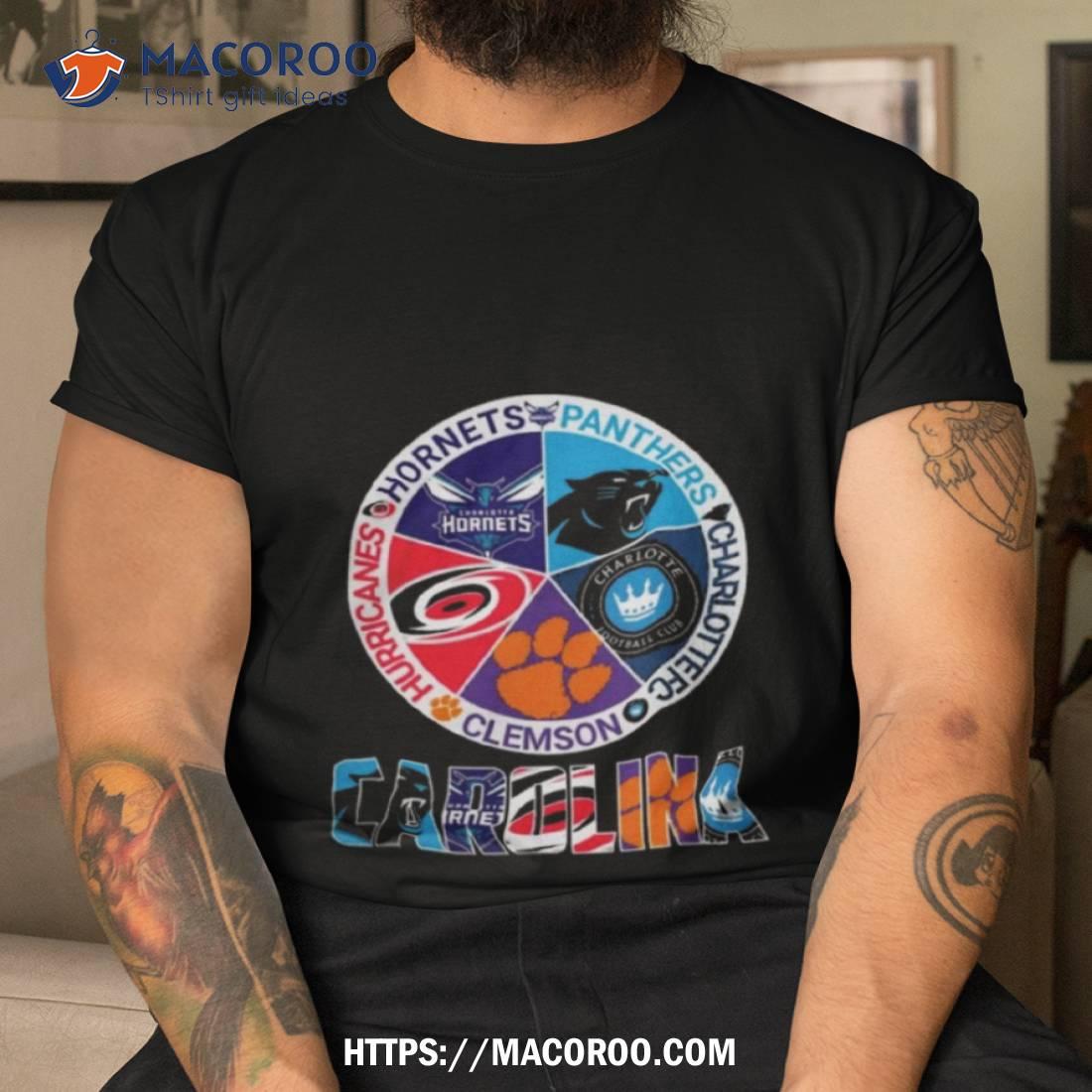 Carolina All Team Sports Hornets X Panthers X Charlotte Fc X Clemson And Hurricanes 2023 Shirt Carolina All Team Sports Hornets X Panthers X Charlotte Fc X Clemson And Hurricanes 2023 Shirt