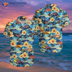 Cars And Hawaiian Shirts In Blue Hawaii
