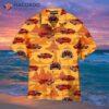 Cars With Colorful Vintage Yellow Hawaiian Shirts