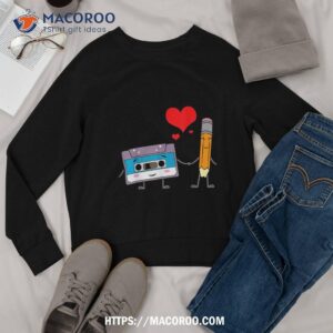 cassette tape pencil retro vintage 70 s 80 s 90 s music shirt sweatshirt