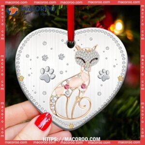 cat advice be frisky heart ceramic ornament cat christmas ornaments personalized 3