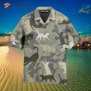 Cat Camouflage Hawaiian Shirts