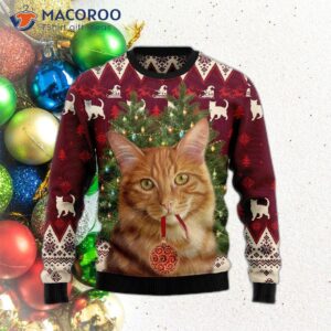 Cat Decorated Ugly Christmas Sweater