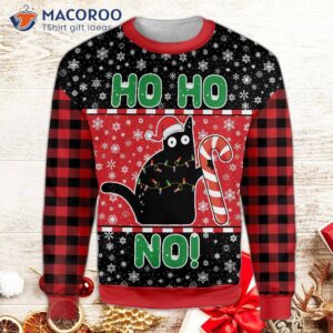 Cat, Ho No! Ugly Christmas Sweater.