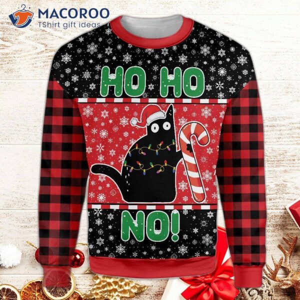 Cat, Ho No! Ugly Christmas Sweater.