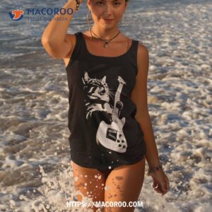 cat playing guitar shirt tank top 3