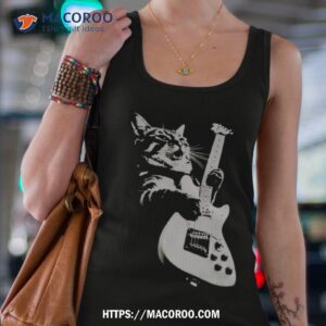 cat playing guitar shirt tank top 4