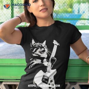 cat playing guitar shirt tshirt 1