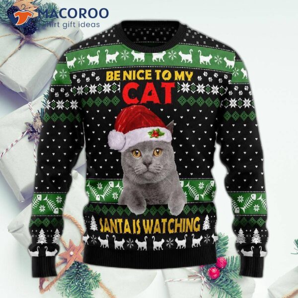 Cat’s Nice Ugly Christmas Sweater