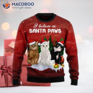 Cat Santa Paws Ugly Christmas Sweater