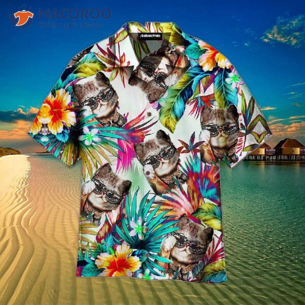 Cat Tropical Colorful Hawaiian Shirts