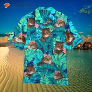 cat tropical hawaiian shirt 0