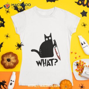 Cat What? Murderous Black With Knife Gift Premiumshirt Shirt