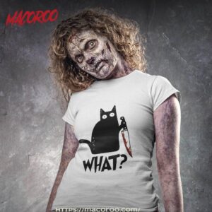 Cat What? Murderous Black With Knife Gift Premiumshirt Shirt Cat What? Murderous Black With Knife Gift Premiumshirt Shirt