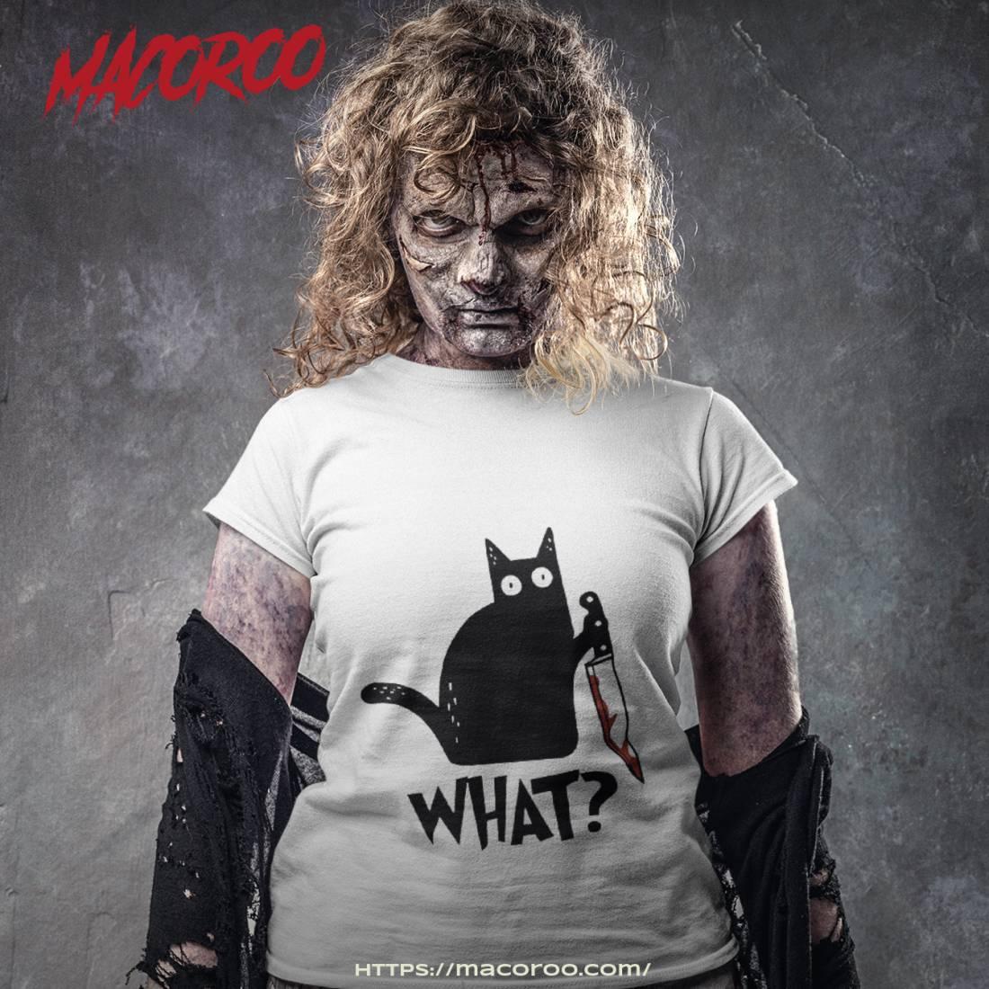 Cat What? Murderous Black With Knife Gift Premiumshirt Shirt Cat What? Murderous Black With Knife Gift Premiumshirt Shirt
