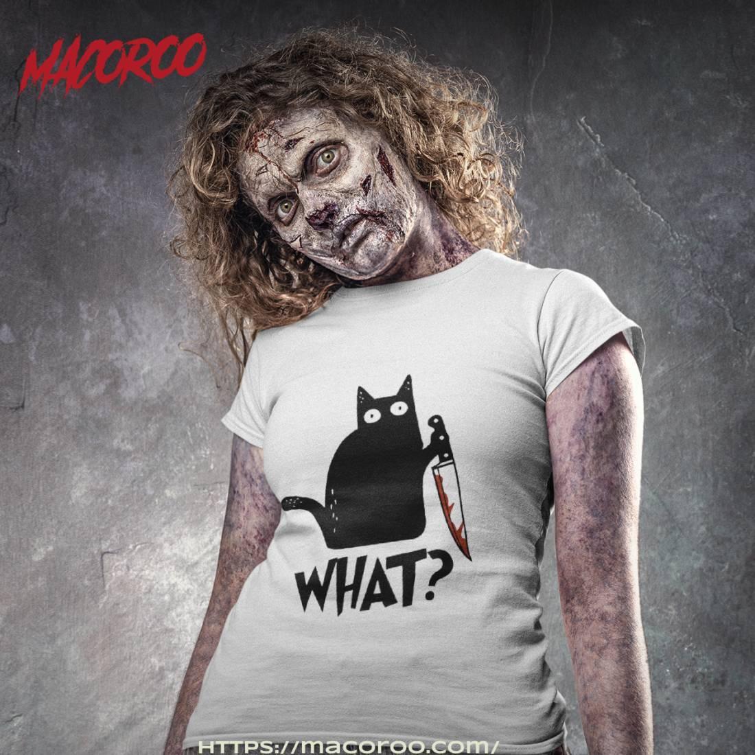 Cat What? Murderous Black With Knife Gift Premiumshirt Shirt Cat What? Murderous Black With Knife Gift Premiumshirt Shirt