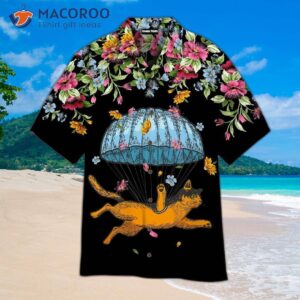 Catdiver Floral Love Skydiving Hawaiian Shirts