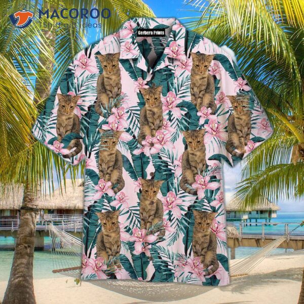 Cats And Queens Of Flower Pattern Hawaiian Shirts