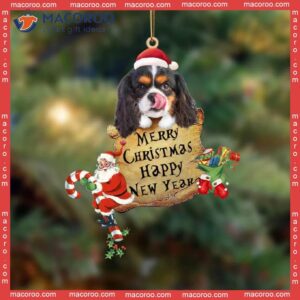 Cavalier King Charles Spaniel-shaped Christmas Acrylic Ornament