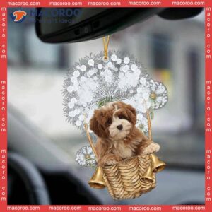 Cavapoo Dandelion Custom-shaped Christmas Acrylic Ornament