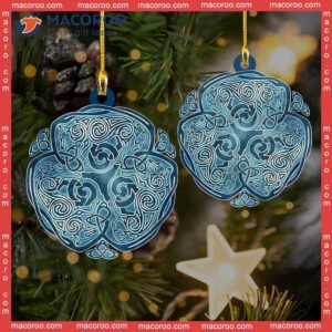 Celtic Cross Wolf Custom-shaped Christmas Acrylic Ornament