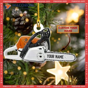 Chain Saw Custom-shaped Name Christmas Acrylic Ornament