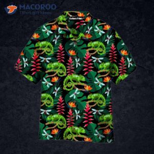 Chameleons In Hawaiian Forest Shirts