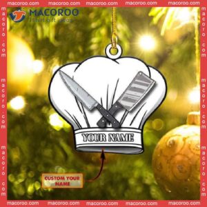 Chef Hat Custom-shaped Name Christmas Acrylic Ornament