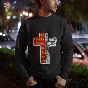 Chicago Blackhawks I Can Do All Things Through Christ Who Strengthens Me Cross Shirt 2 chicago blackhawks i can do all things through christ who strengthens me cross shirt sweatshirt