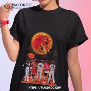 Chicago Cubs Bulls White Sox Bears And Blackhawks Halloween Signatures 2023 Shirt