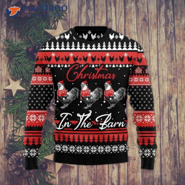 Chicken Farm Ugly Christmas Sweater