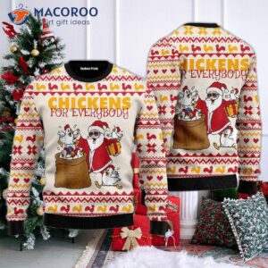 Chicken For Everyone Funny Ugly Christmas Sweater