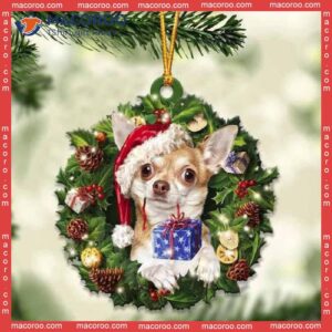 Chihuahua And Christmas Custom-shaped Acrylic Ornament