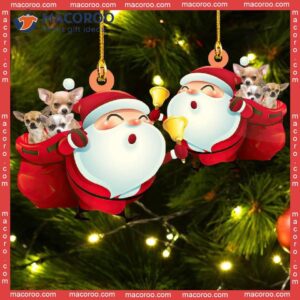 Chihuahua And Santa-shaped Christmas Acrylic Ornament