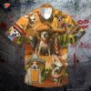 Chihuahua-patterned Brown Hawaiian Shirts