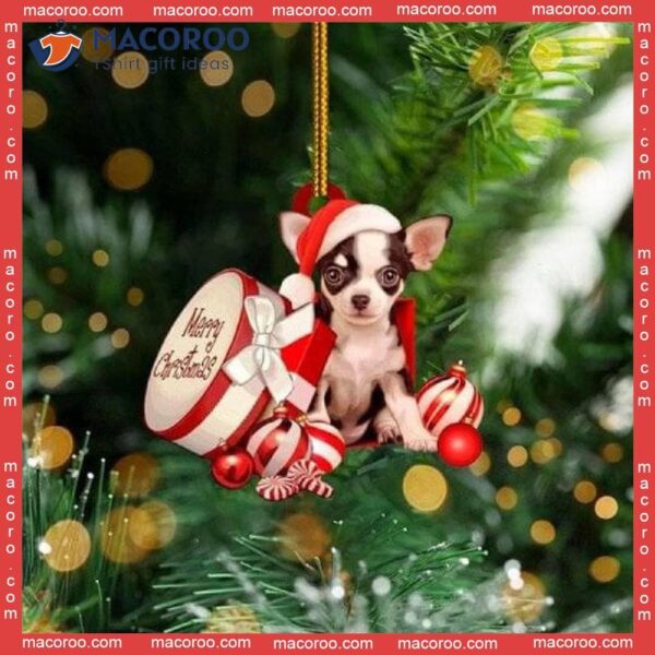 Chihuahua-shaped Christmas Acrylic Ornament On Day