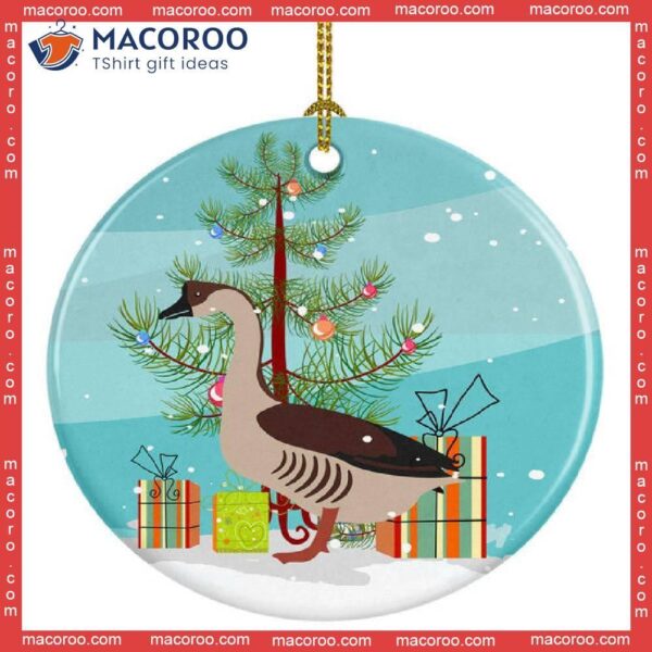 Chinese Goose Christmas Ceramic Ornament