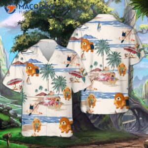 Chow Summer Beach White Hawaiian Shirts