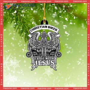 Christian Biker-shaped Christmas Acrylic Ornament