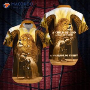 Christian Jesus Catholic Lion Yellow Hawaiian Shirt