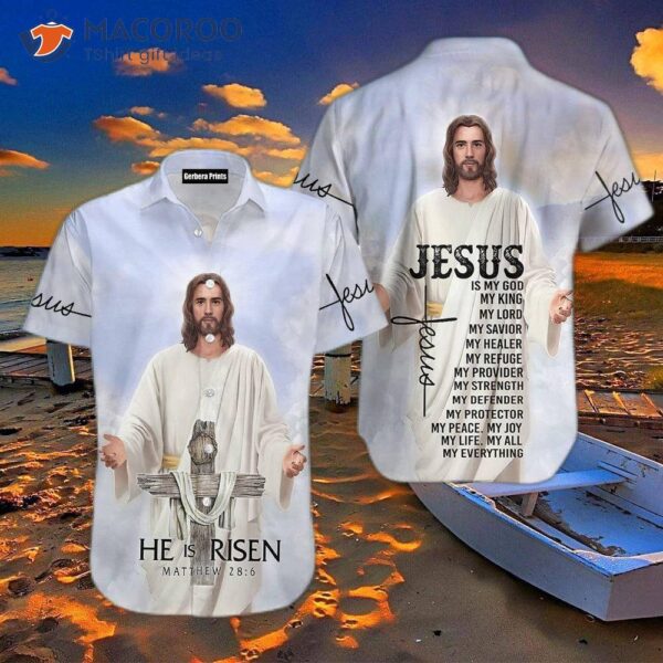 Christian Jesus Easter White Hawaiian Shirts